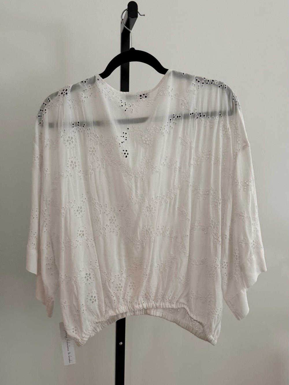 Young Fabulous & Broke White Eyelet Wrap Blouse - Picture 2 of 4